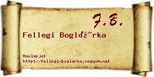 Fellegi Boglárka névjegykártya
